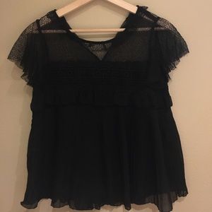 Romantic black laced top